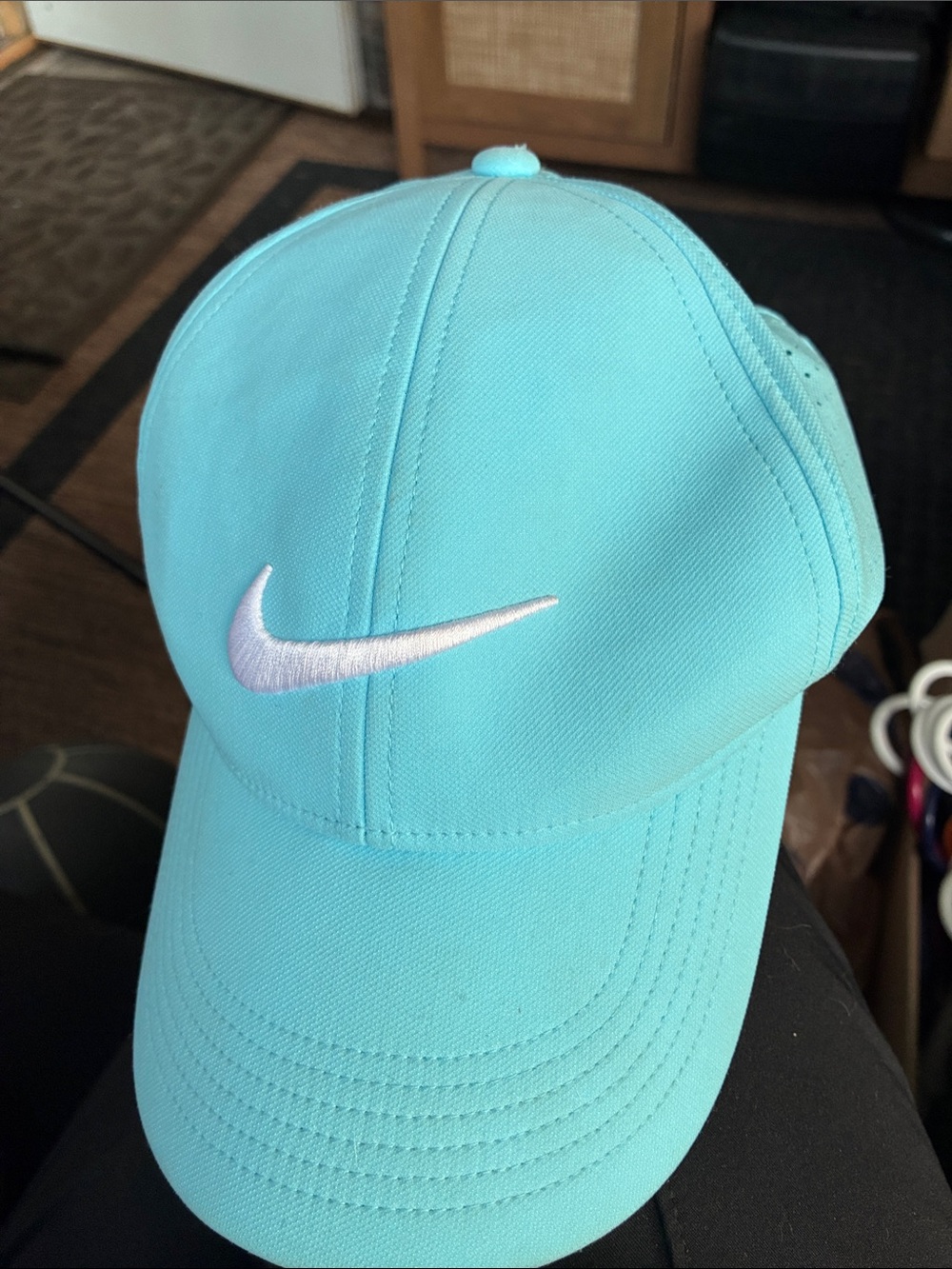 Nike Women's Aqua/White Swoosh Baseball/golf/running Cap